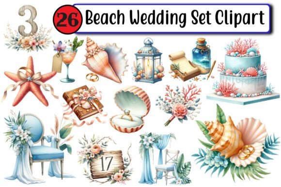 Capturing Coastal Charm: A Guide to Beach Wedding Clipart
