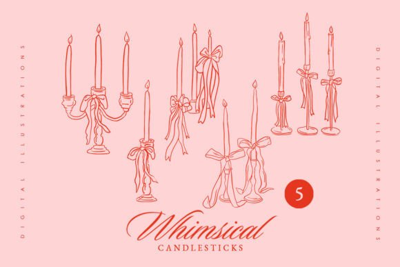 Elegant Touches: Using Whimsical Candlestick Clipart in Design