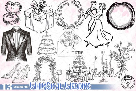 Enchanting Your Designs with Whimsical Wedding PNG Elements