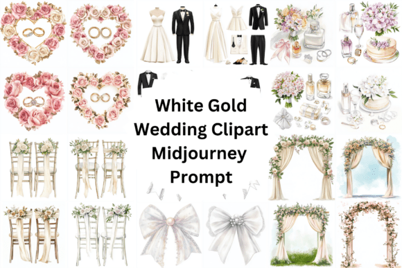 The Timeless Appeal of White Gold Wedding Clipart