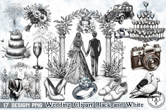 The Timeless Elegance of Monochromatic Wedding Graphics