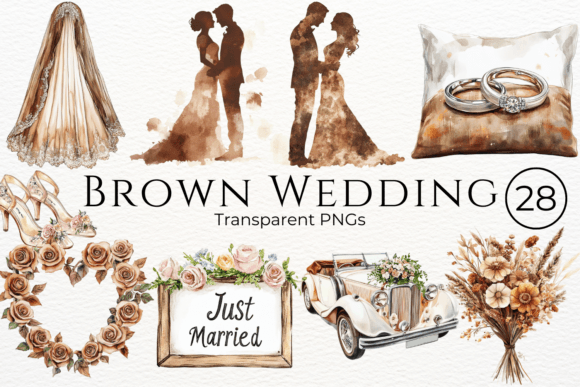 Warm, Earthy Elegance: Using Brown Watercolor Cliparts for Your Projects