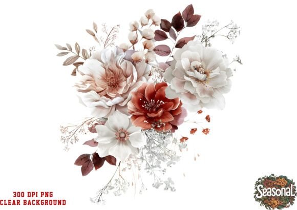 Watercolor Wedding Floral Bouquet PNG: A Designer's Spring Essential