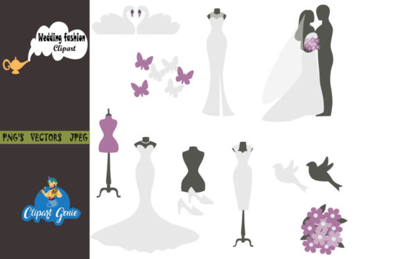 Wedding Fashion Clipart Bundle: Your Go-To Design Asset